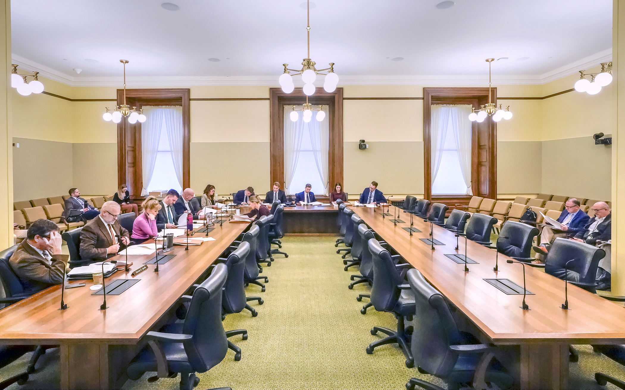 The House Rules and Legislative Administration Committee meets Jan. 23 to approve Permanent Rules of the House for the 2025-2026 biennium. (Photo by Andrew VonBank)